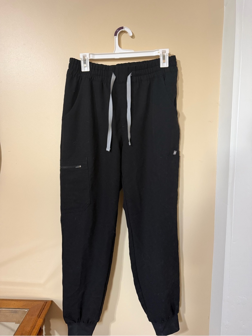 Figs Black Men's Jogger Pants with Gray Drawstrings